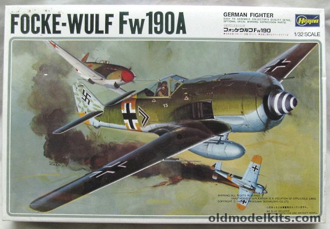 Hasegawa 1/32 Focke-Wulf FW-190 - A6 or A8 - III/JG54 Green Hearts or JG54 Major Walter Nowotony, S10 plastic model kit